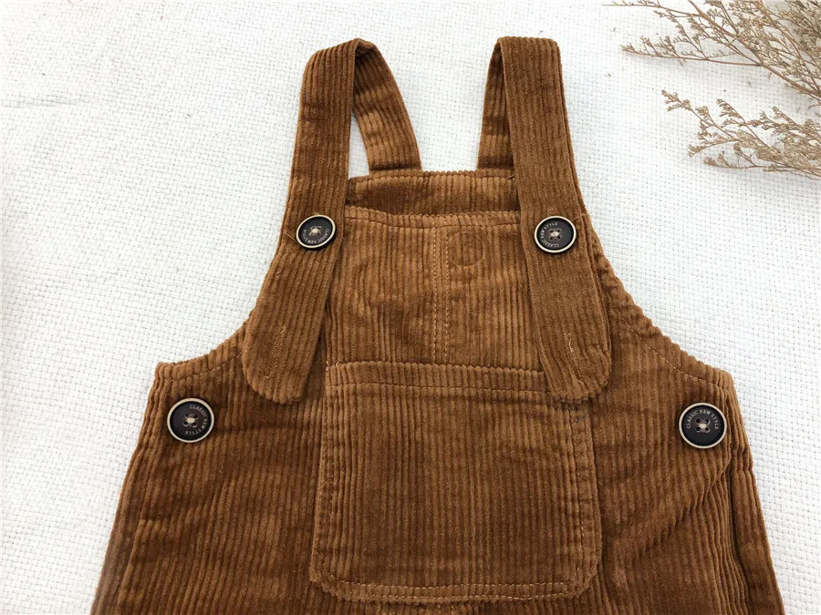 Весенние штаны на подтяжках для маленьких мальчиков нагрудник вельветовые