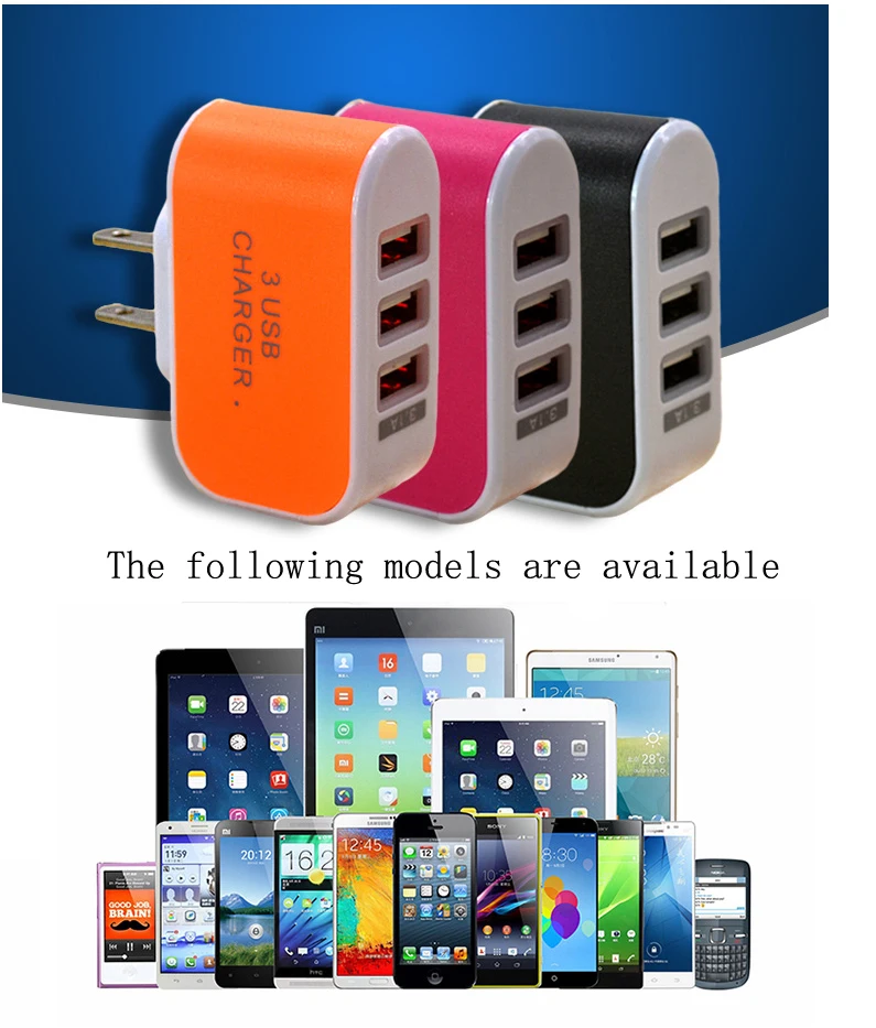 Металлический Настенный адаптер питания с двумя USB разъемами 2 1 А AC 3 порта для