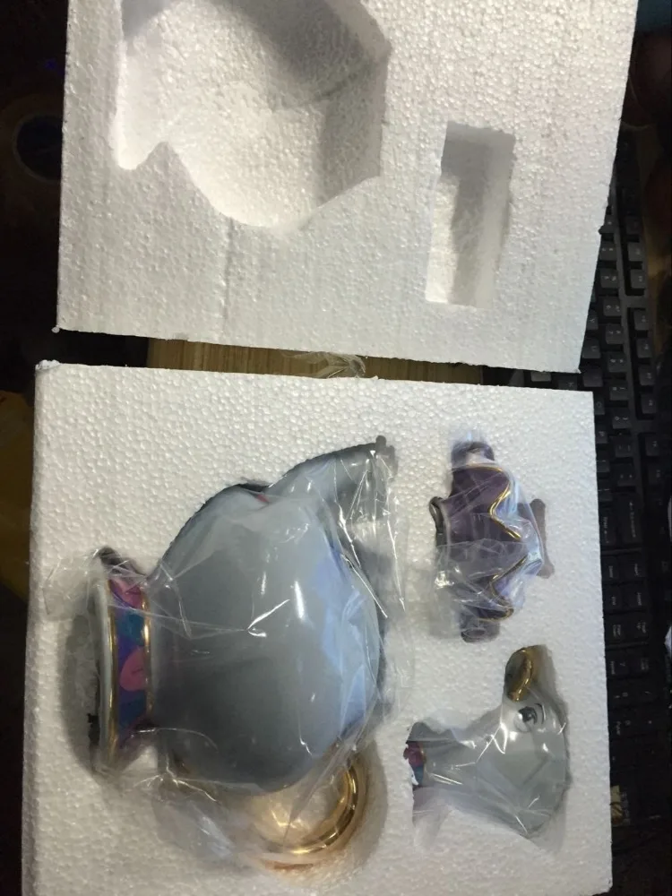 Новинка 2017 стильная фотография красивая и чудовище кружка Mrs Potts чайная чашка 2 шт.