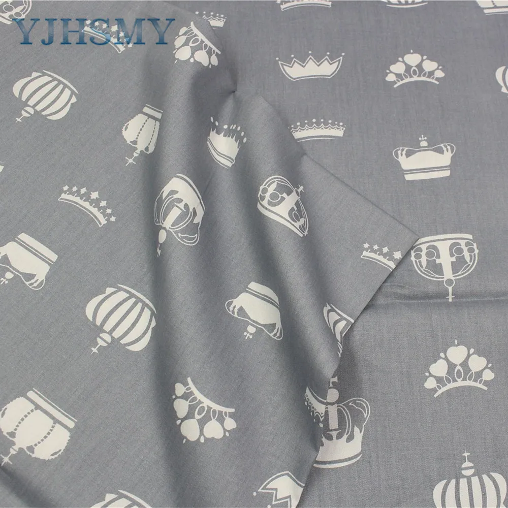 YJHSMY 177281 хлопковая ткань с короной ширина 50x160 см/шт набор постельного белья ручной
