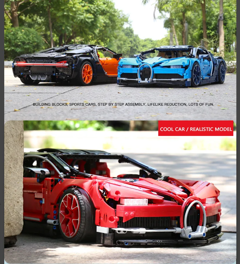 20086 Bugatti чугун гоночный автомобиль наборы совместимы с 42083 строительные блоки технические модельный кирпич автомобиля игрушки для мальчика