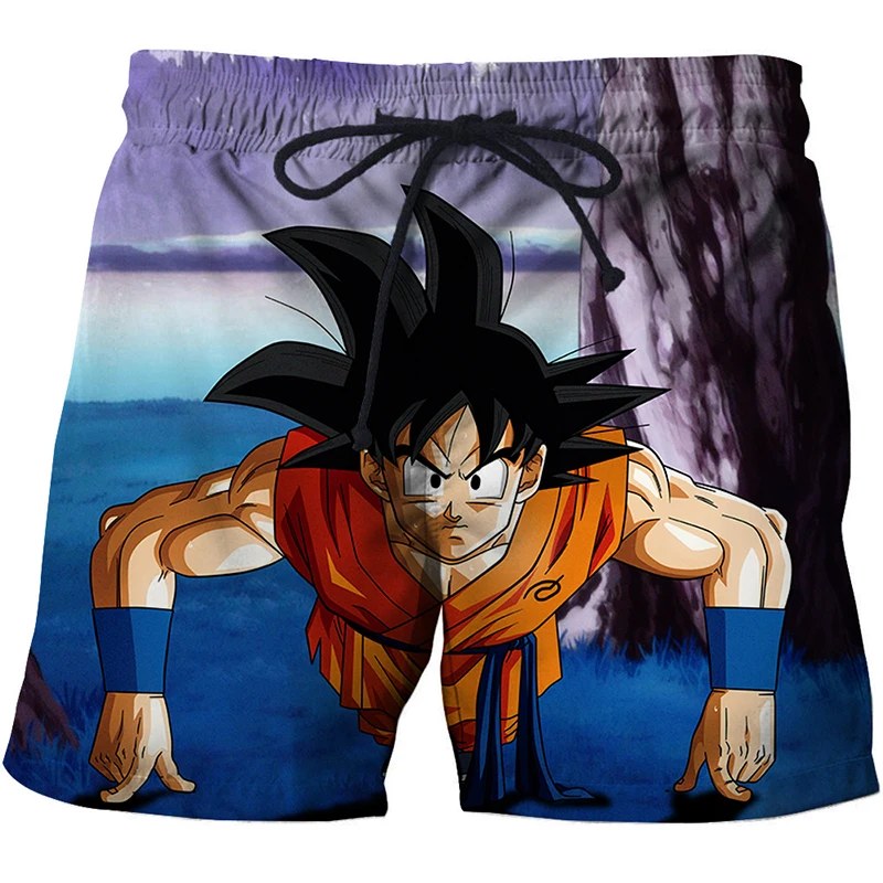 Летние шорты с 3d принтом Dragon Ball дышащие крутые мужские пляжные в стиле хип хоп