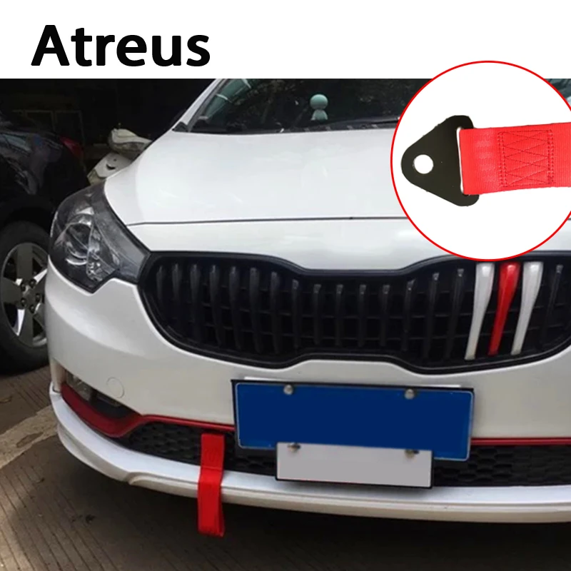 Atreus 1 шт. автомобильный Стайлинг ремень для прицепа буксировочный крюк ремешок