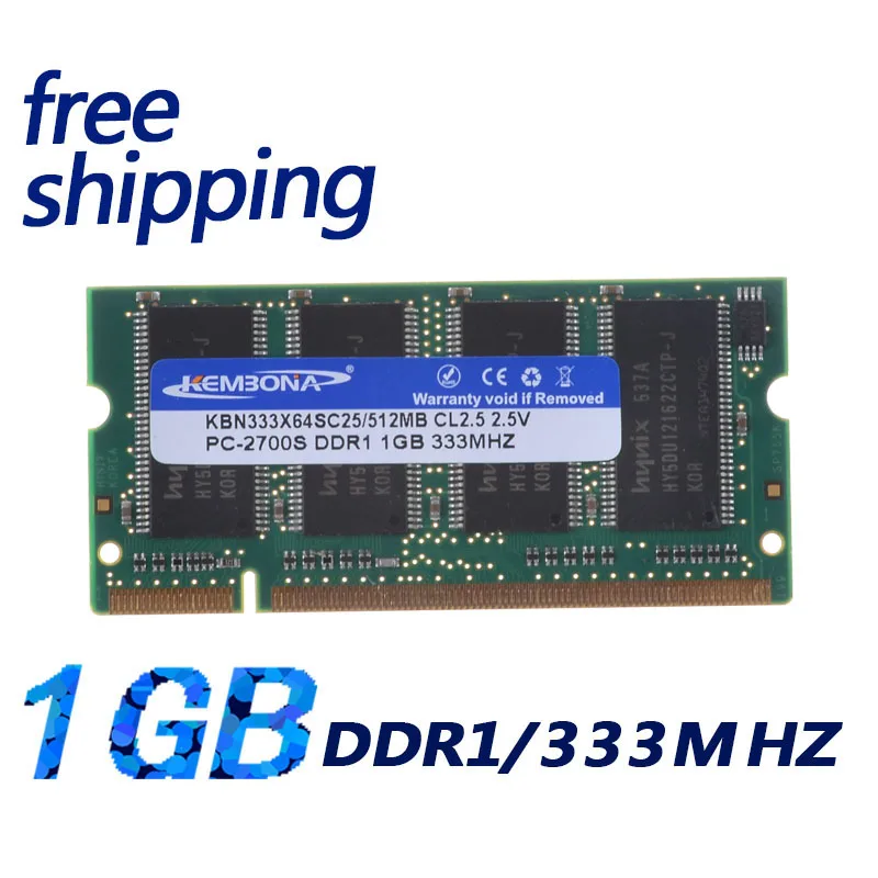 KEMBONA Laptop Ram memory ddr1 1gb 333mhz pc2700 short dimm 200pin CL2.5 compatible with for A-M-D & In-tel Notebook | Компьютеры и