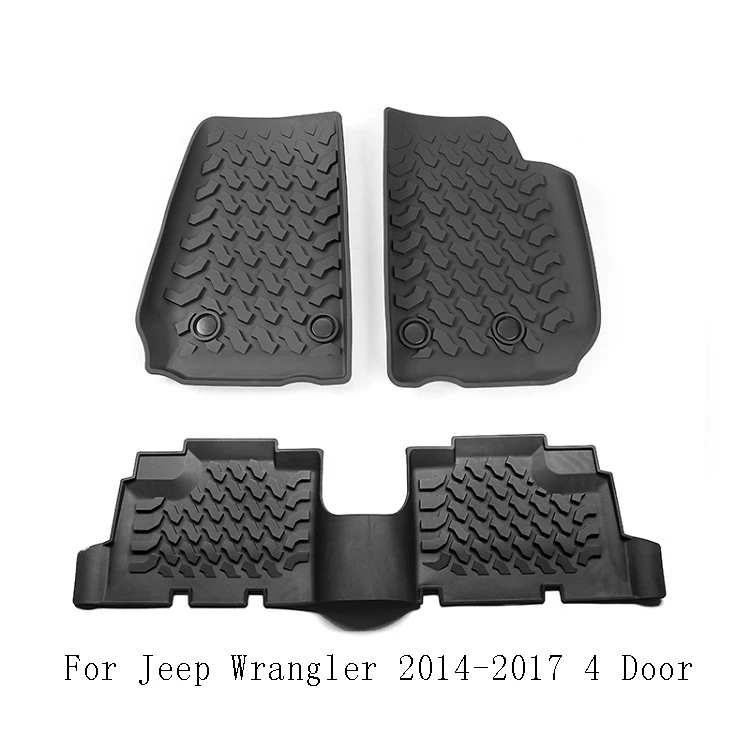 4 door JK MOPAI коврики для Jeep Wrangler JK 2007, резиновые автомобильные Нескользящие Задние Коврики для ног, коврики для подкладки, коврики для JK Wrangler, аксессуары - Название цвета: 4 door JK