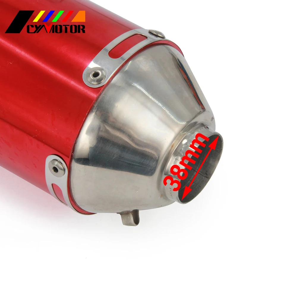 Красная алюминиевая выхлопная труба для мотоцикла скутера HONDA CRF150F CRF230F CRF 150F 230F 150
