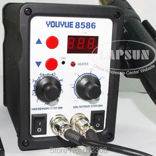 110 V-220 YOUYUE 8586 2 в 1 SMD электрическая паяльная станция горячего воздуха пистолет+ паяльная Железная проволока советы Reel Олово жидкость для снятия для ремонта печатных плат
