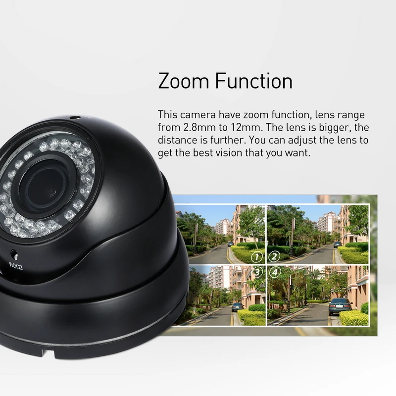 Водонепроницаемая 1080P 2 8 12 мм зум ip камера 2.0MP 36 LED наружная безопасности ONVIF ночное