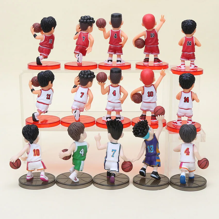 

15pcs/set Slam Dunk action Figures Basketball Toys Hanamichi Sakuragi Rukawa Kaede PVC Action Figure Kid