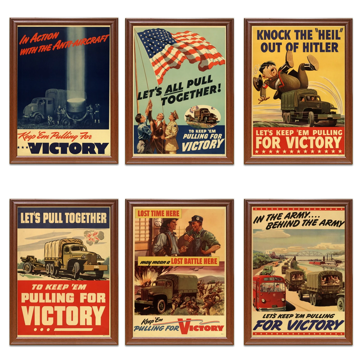 Винтажный пропагандистский постер в армии США WW2 за армией классические холщовые