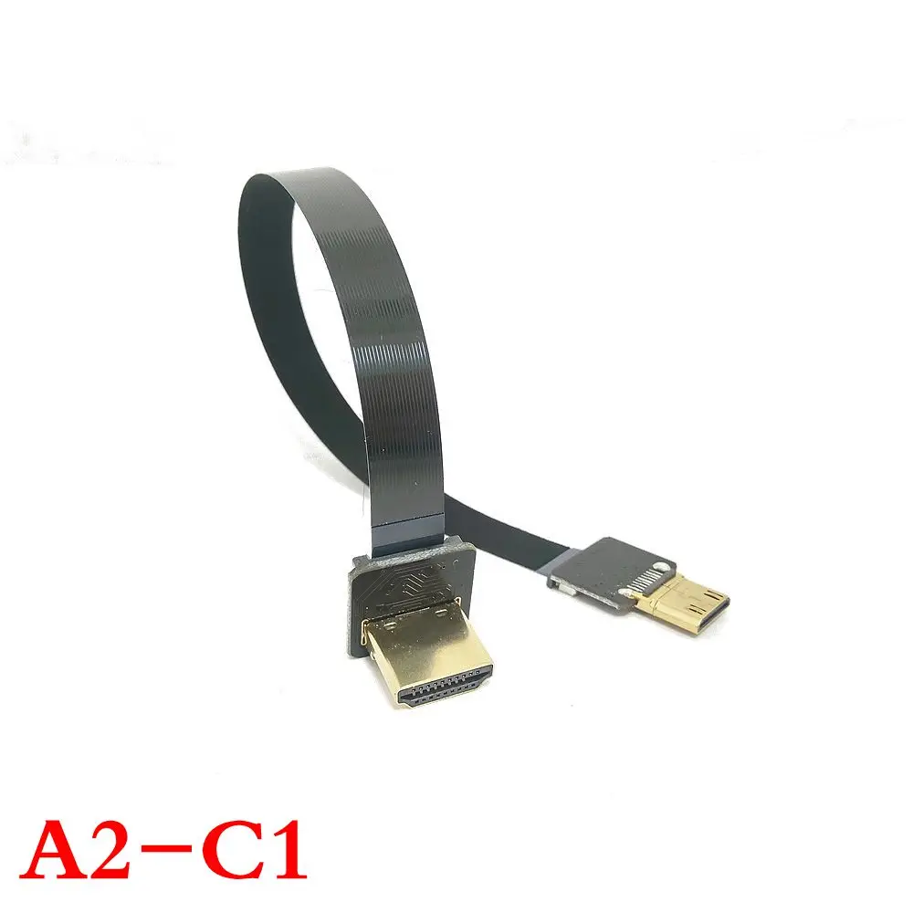 5 см 80 90 градусов вверх под углом FPV Mini HDMI совместимый штекер к FPC плоский кабель