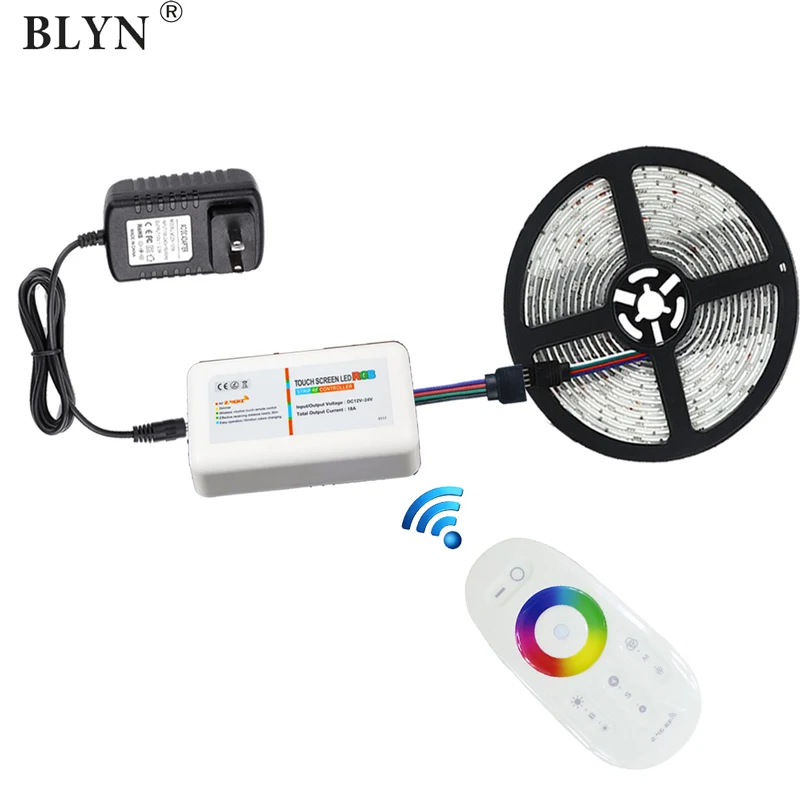 12V 25M 5050 RGB Светодиодная лента(имеет белый цвет) Водонепроницаемый гибкий ленточный светильник 20M 15M 2,4G RGB пульт дистанционного управления источник питания