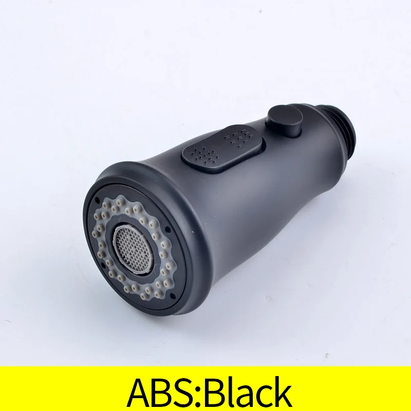 Black(ABS) ABS кухонный кран вытяжные детали кухонный кран запасные части принадлежности для кранов кухонный носик кран сопла, маленькая душевая головка - Цвет: Black(ABS)