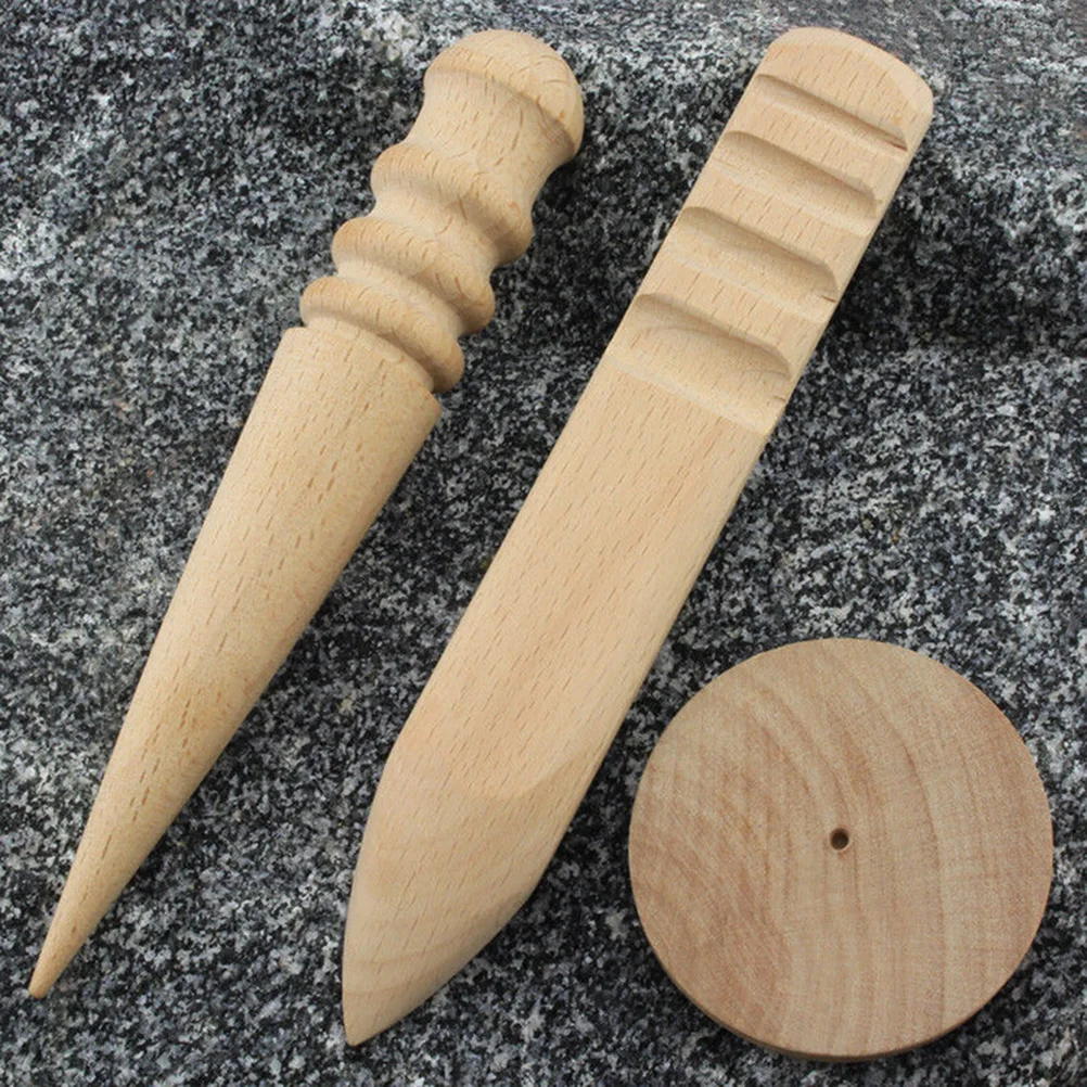 1Pc Convenient DIY Wood Edge Slicker Leather Craft Buffing Polish Round Handmade Carving Embossing Tool 3 Shapes | Дом и сад