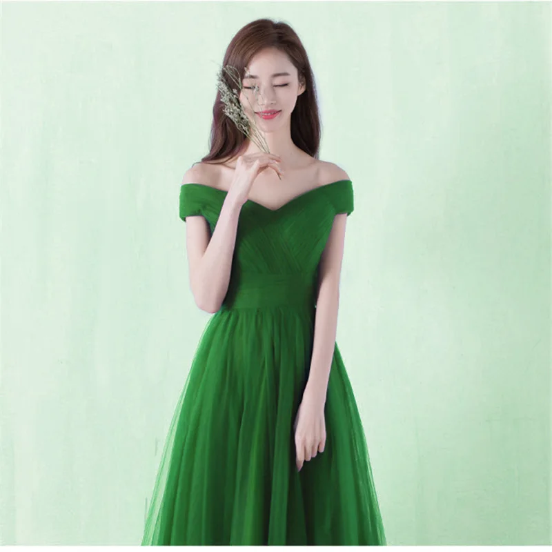 Deep green 26 Это Yiiya Элегантные платья невесты длинное свадебное платье плюс размер Королевский синий платье невесты Тюль халат Soiree DSYA003 - Цвет: Deep green 26