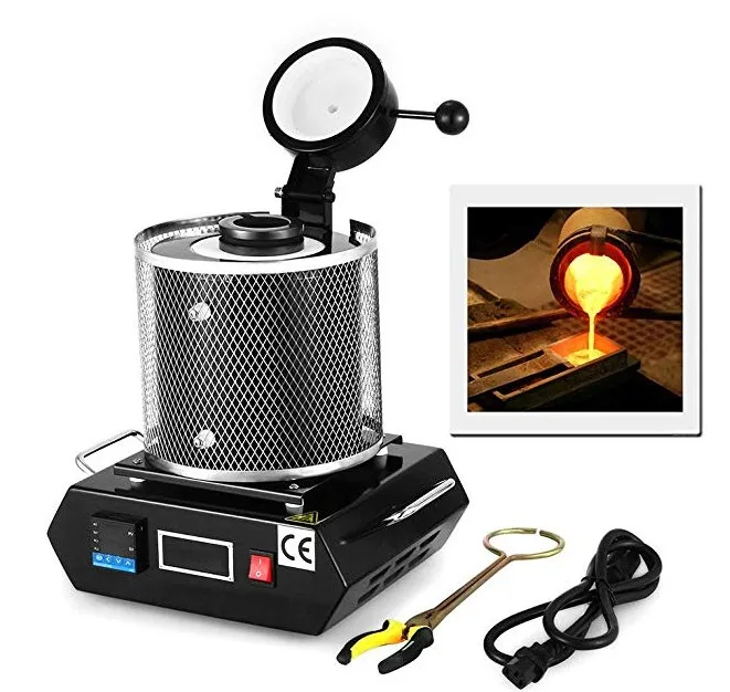 

2KG Digital Electric Melting Furnace Melter Melting Scrap Gold Silver Casting Refining Precious Metals