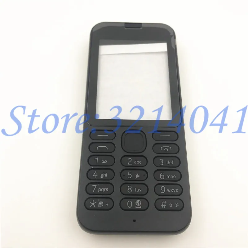 Пластиковый полный корпус для Nokia 215 полный корпус для мобильного телефона чехол+ английская клавиатура+ логотип