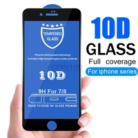 new 10d full cover tempered glass protector for iphone 13 12 pro max x xr xs 6s 6 8 7 plus 100pcs no retail packaging