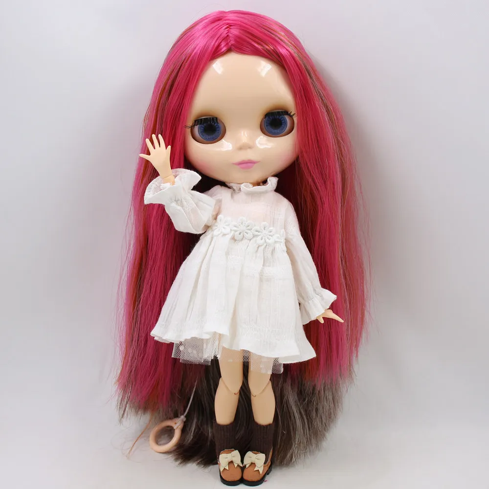 Кукла Blyth ICY DBS серии № BL8800/0222/1290/232 шарнирное тело розово красная Смешанная серая