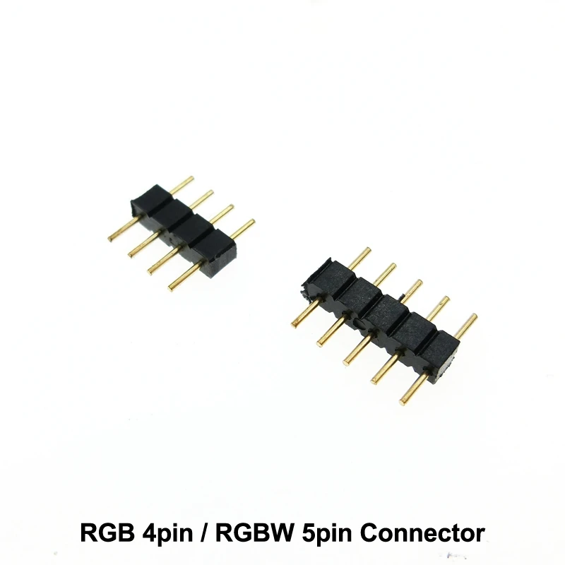

4pin RGB / 5pin RGBW Connector 4pin / 5pin needle for LED strip 10pcs/lot