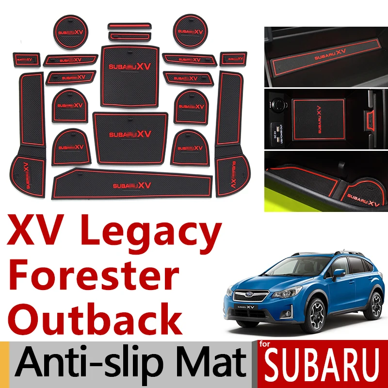 Противоскользящие резиновые прорезы для ворот коврик чашки Subaru XV Crosstrek Legacy Outback