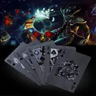 Черные матовые пластиковые покерные карты ПЭТ водонепроницаемые игральные карты для настольных игр