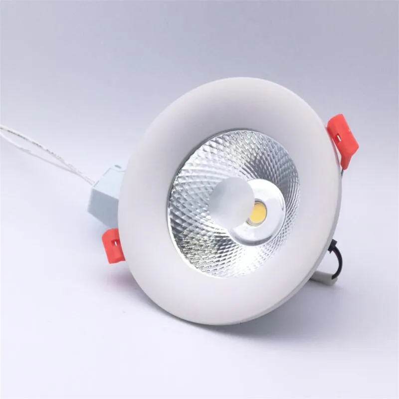 15W Dimmable LED Downlight 110v 220v Spot LED DownLights Wholesale Dimmable cob LED Spot Recessed down lights white shell