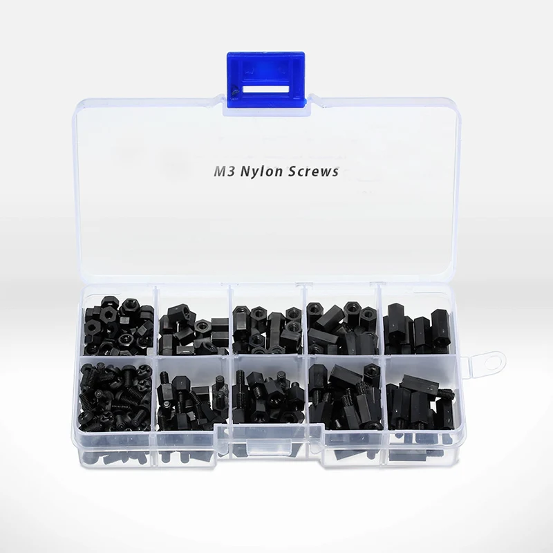 300 шт. черные шестигранные нейлоновые гайки Suleve M3|screw nut|standoffs assortedpcb standoff |