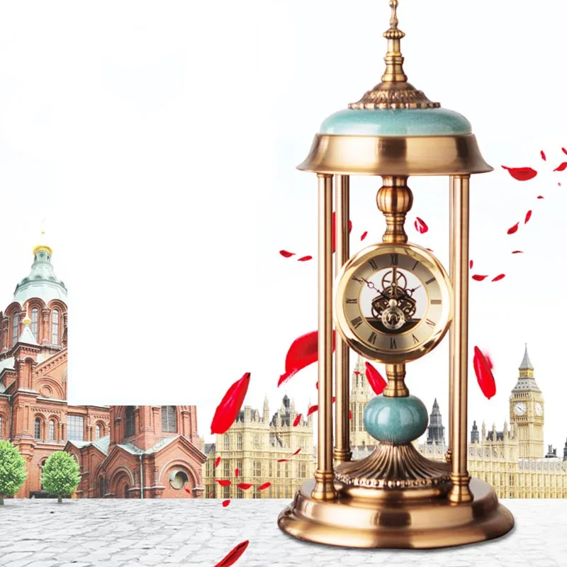 Американский стиль настольные часы Металл/стекло винтажные настенные часы иглы движение настольные часы офисное оформление сувенир