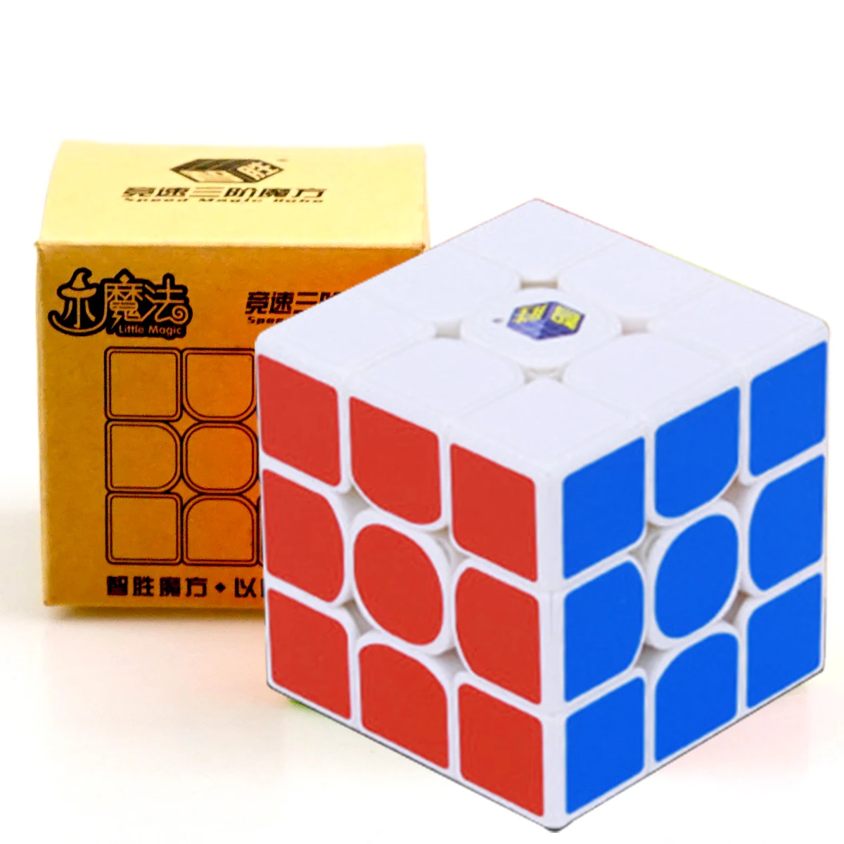 WHITE Yuxin Little Magic, 3x3x3, профессиональный кубик, 3х3, без наклеек, скоростные кубики, головоломка, развивающие игрушки, подарок, Cubo Magico - Цвет: WHITE