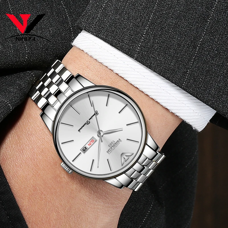 NIBOSI мужские часы Лидирующий бренд Роскошные спортивные наручные модные