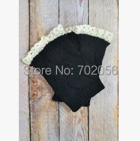 Кружевные пуговицы манжеты для сапог трикотажный топ сапога кружевная отделка