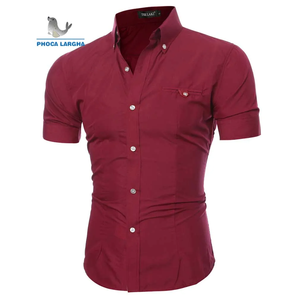 Мужская рубашка с длинным рукавом однотонная отложным воротником белого и