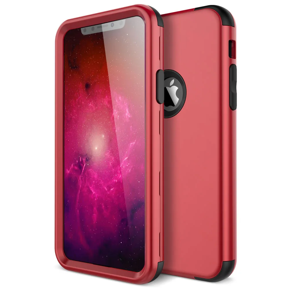 Yokata 360 Защитный чехол для iPhone X 3 в 1 дизайн качественная защитная задняя крышка