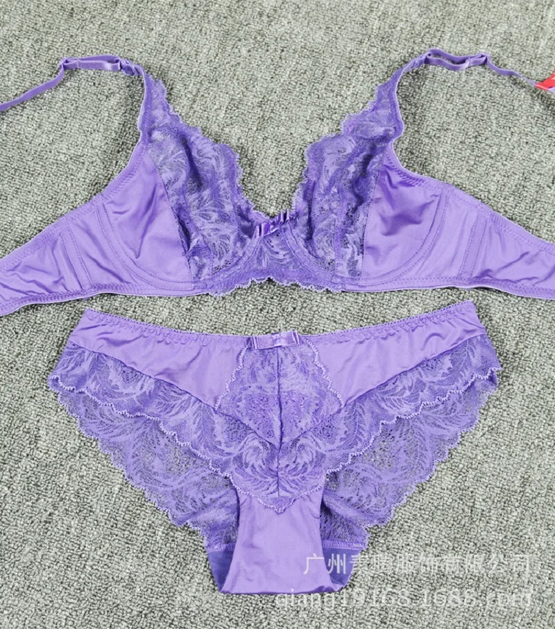 B/C/D чашка полный прозрачный сексуальный бюстгальтер набор плюс размер женский