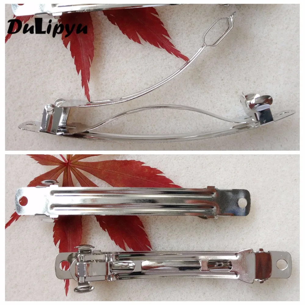 Free nickel lead 78mm - 50pcs dull silver tone french barrette hair clips for Jewelry cad28 | Украшения и аксессуары