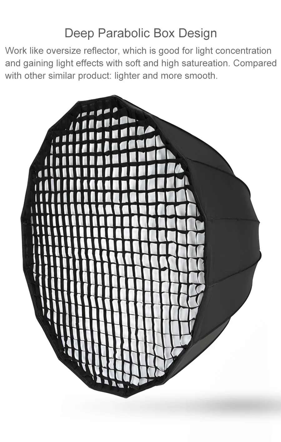 Godox портативный P120H 120 см Глубокий параболический сотовый софтбокс с решеткой Bowens Mount Studio Flash Reflector Фотостудия софтбокс
