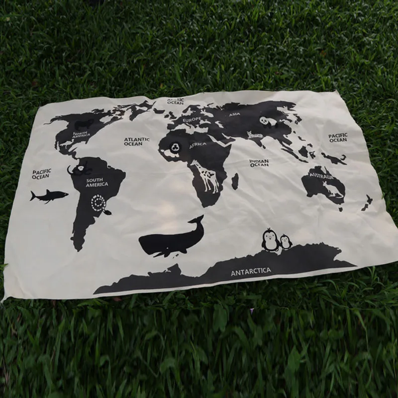 Детское одеяло с картой мира напольный коврик KAMIMI новое детское для украшения