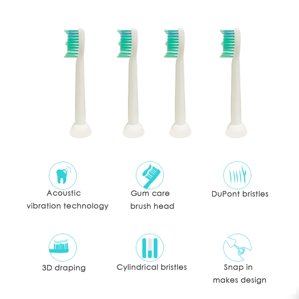 Насадки для зубной щетки Philips Sonicare 8 сменных головок щеток HX6013/66 HX6930 HX9340 HX6950 HX6710