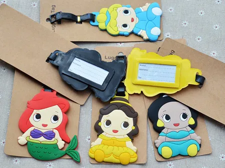 2 шт./лот бирка для багажа принцессы Снежная Русалка Jasmi школьная сумка брелок