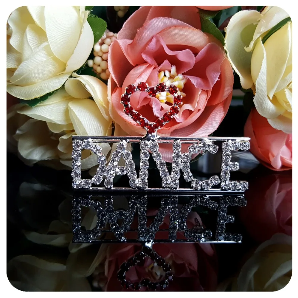 Великолепные блестящие ювелирные изделия ручной работы брошь в виде слова LOVE DANCE