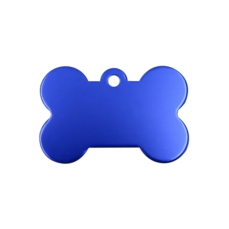Blue Pawstrip 2 шт./лот, персонализированные бирки для удостоверения личности собаки, алюминиевые индивидуальные бирки для домашних животных для собак, кошек, выгравированные бирки для собак, костяной ошейник, подвеска - Цвет: Blue