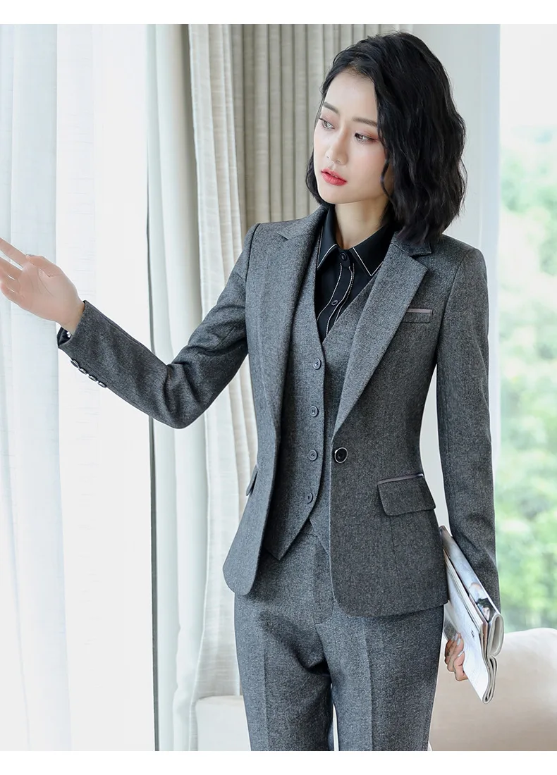 IZICFLY Spring Autumn Black Blazer Set With Skirt Office Suits For Women Uniform Lady Work Outfit Elegant 2 PCS