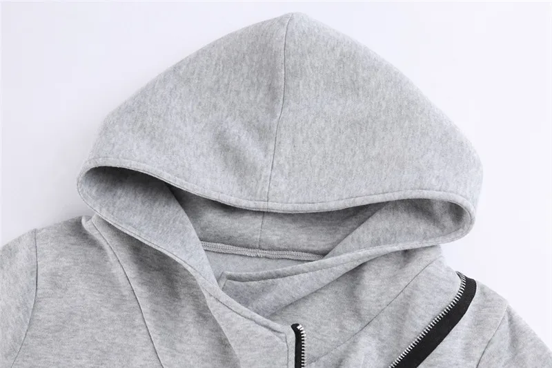 Sudadera Mujer, Элегантная блузка на молнии с капюшоном, осенне-зимний свитер, пальто, куртка, верхняя одежда, Polerones Mujer,, Прямая поставка, L#13