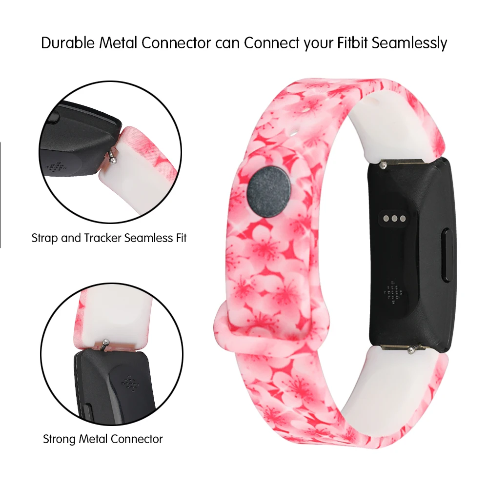 Силиконовый ремешок для Fitbit Inspire HR Flora, цветной смарт-ремешок для Fitbit Inspire/Inspire HR, аксессуары, маленький Ларг
