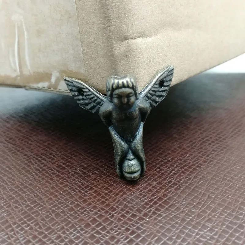 4 шт. креативный дизайн ангела античная бронза декоративная шкатулка для