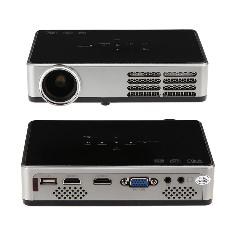 Мини HD 3D проектор Wi Fi Android 4 DLP 1080 P Цифровой домашний theather ТВ активный затвор proyector