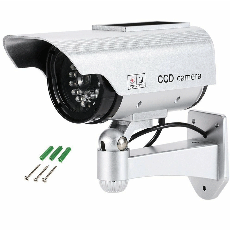Поддельный манекен видеонаблюдения CCTV Красный флэш-Светильник ИК наружная/Внутренняя камера