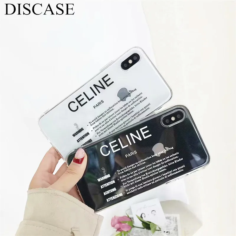 DISCASE рельефный мягкий чехол из ТПУ для телефона iphone 8 plus 6 6s 7 Пара простых букв анти