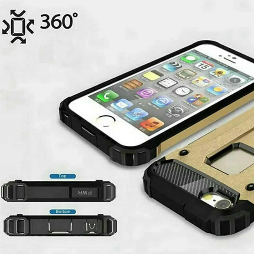 Чехол для Apple iPhone 5 5S SE X 8 7 6 6S Plus пластиковый жесткий прочный резиновый Гибридный